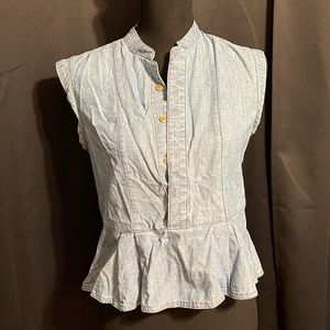 Madewell | Rivet & Thread Chambray Peplum Top